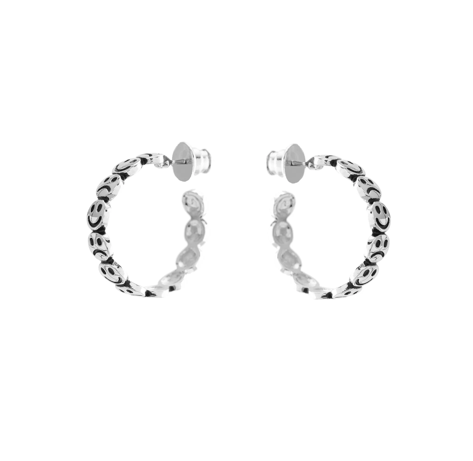 Brinco Happy / Sad Smile Prateado