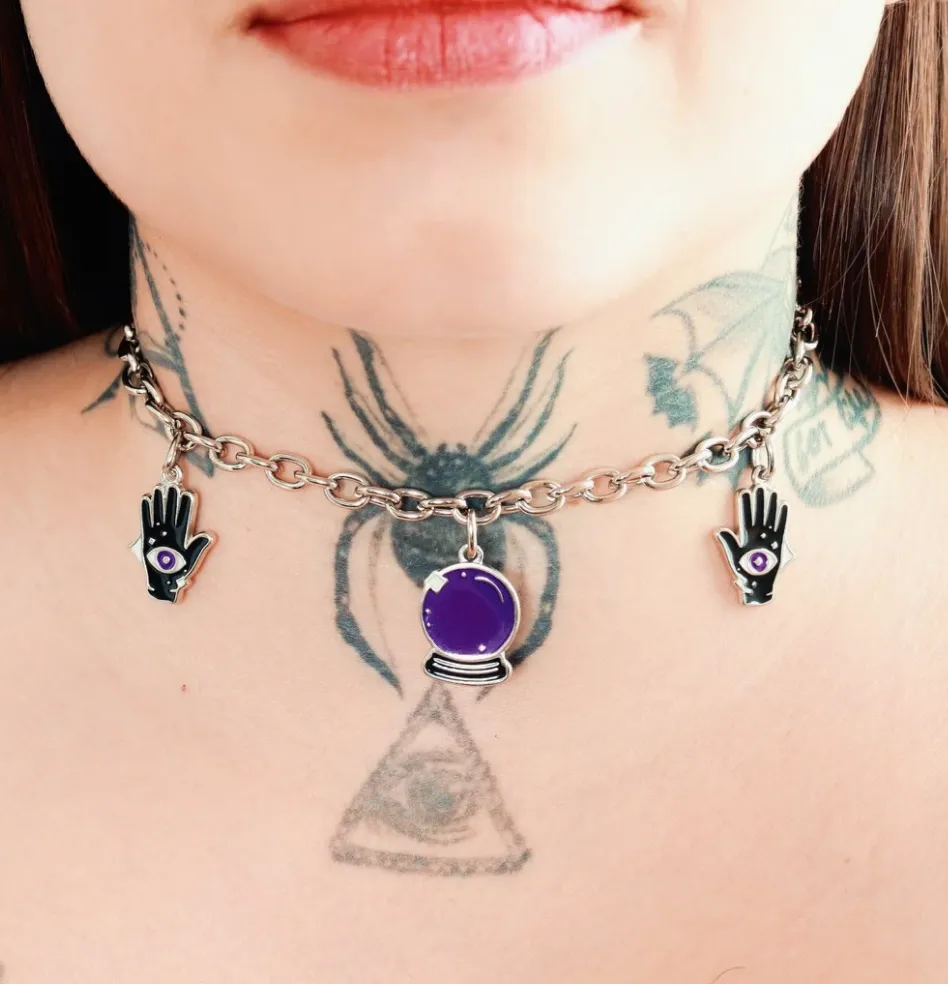 Choker Corrente Lucky Prateado